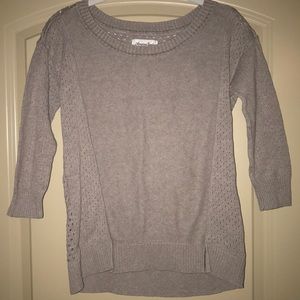 American Eagle tan 3/4 sleeve knit sweater